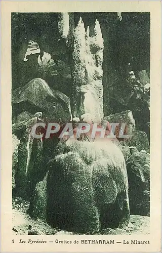 Cartes postales Les Pyr�n�es_ Grottes de BETHARRAM_LE Minaret