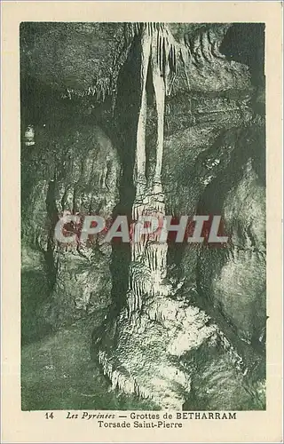 Cartes postales Les Pyr�n�es_ Grottes de BETHARRAM_Torsade Saint-Pierre