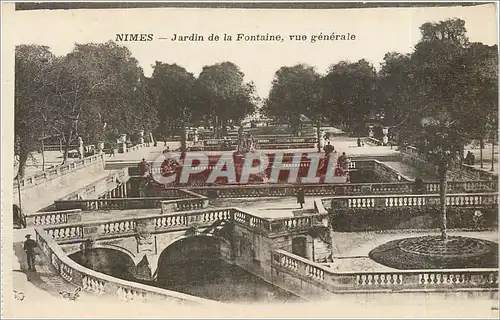 Cartes postales NIMES_Jardin de la Fontaine  vue g�n�rale