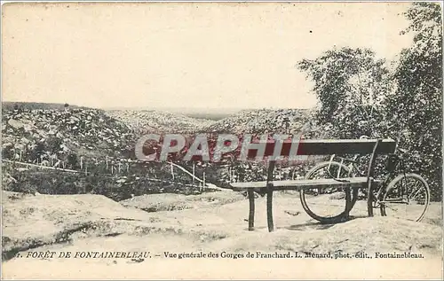 Cartes postales FOR�T DE FONTAINEBLEAU Vue generale des gorges de Franchard Velo