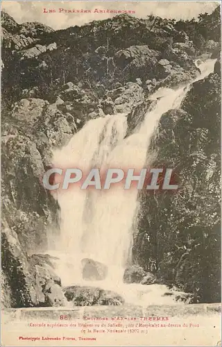 Cartes postales Environs d'Ax les Thermes Cascade superieure