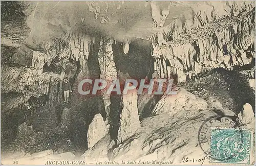 Cartes postales ARCY-SUR-CURE Les grottes La salle Sainte Marguerite