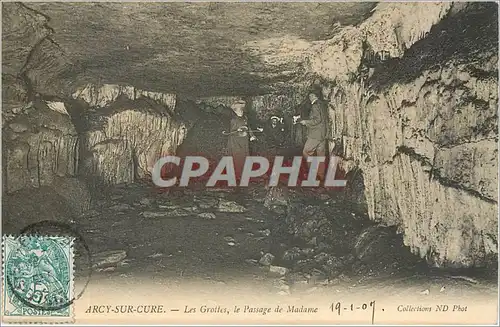 Ansichtskarte AK ARCY-SUR-CURE Les grottes Le passage de Madame