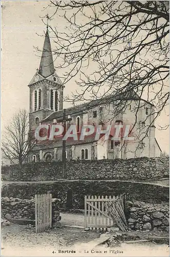 Cartes postales Bartr�s _ La Croix et l'Eglise
