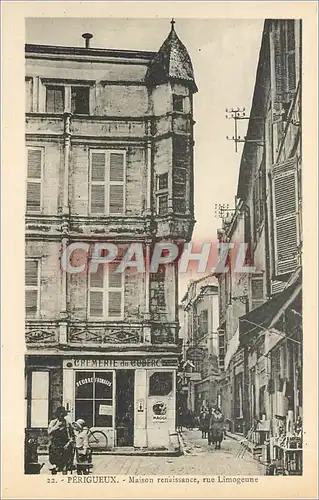 Cartes postales PERIGIEUX. Maison renaissance Rue Limogeune Cremerie