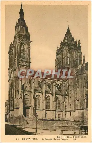 Ansichtskarte AK COUTANCES L'eglise Saint Pierre