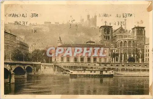 Cartes postales LYON_ Pont Tilsitt et Colline de Fourviere