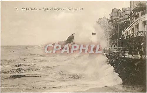 Cartes postales GRANVILLE Effet de vagues au plat Gousset