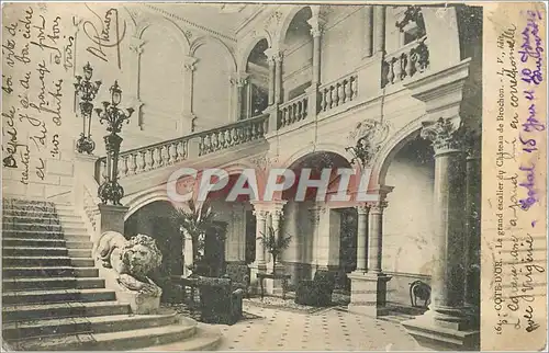 Cartes postales COTE D'OR Le grand escalier du ch�teau de Brochon