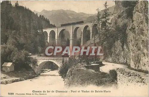 Ansichtskarte AK Chenmin de fer Chamonix Pont et viaduc de Sainte Marie