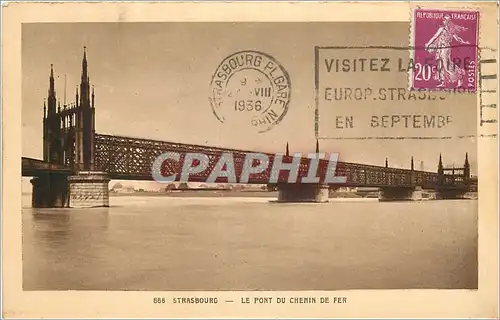 Cartes postales STRASBOURG Le PONT DU CHEMIN DE FER