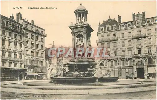 Ansichtskarte AK LYON Fontaine des Jacobins