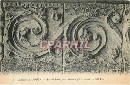 Cartes postales cathedrale de ROUEN-PORTAIL Saint jean Rinceaux (XII s)-ND