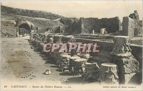 Ansichtskarte AK CARTHAGE-Ruines du Theatre Romain