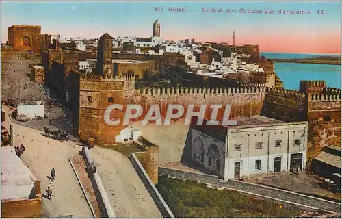 Cartes postales 50 RABAT- Kasbah des Oudains Vue d'ensemble.LL