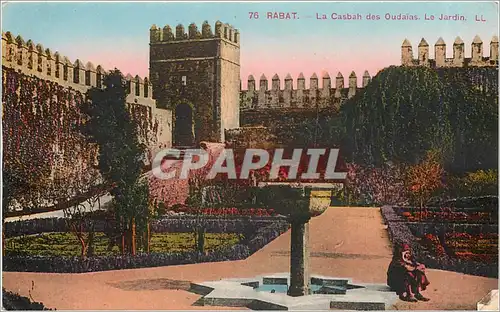 Cartes postales RABAT-Lacasbah des Oudains.Le jardin.LL