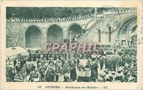 Cartes postales LOURDES-la b�n�diction des malades