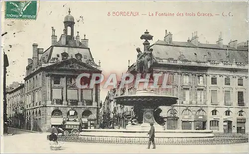 Ansichtskarte AK BORDEAUX-La Fontaine des trois Graces