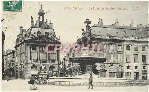 Cartes postales BORDEAUX-La Fontaine des trois Graces