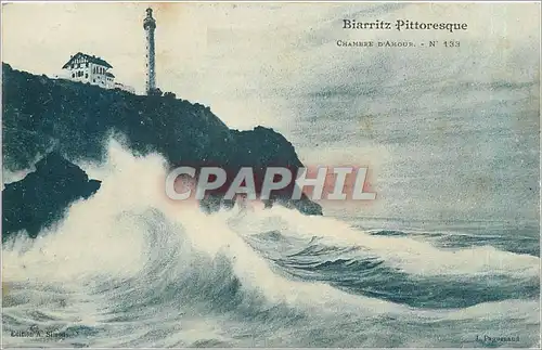 Ansichtskarte AK BIARRITZ-Pittoresque Chambre d'amour Phare