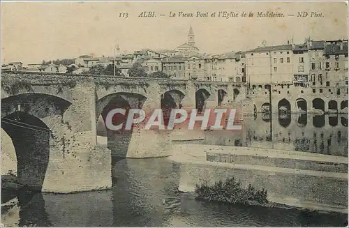 Ansichtskarte AK Le Vieux pont et lEglise de la Madeleine-ND Pbot