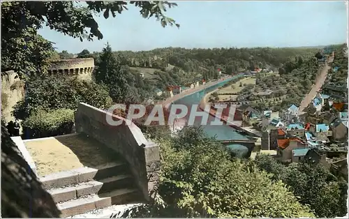 Moderne Karte 407.02 DINAN-La Vallee de la Rance vue du Jardin Anglais