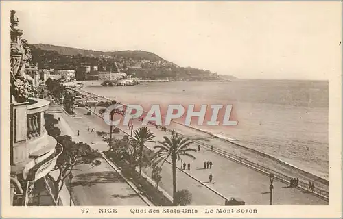 Cartes postales NICE. Quai des Etats-Unis. E Mont-Bofon