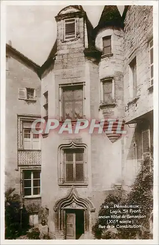 Cartes postales PERIGUEUX.logis St Front ancien Hotel de Gamanson (XVIe siecle) Rue de la Constitution