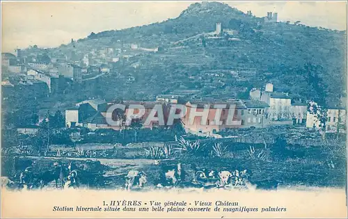 Ansichtskarte AK HYERES - Vue g�n�rale - Vieux Chateau.Station hivernale situ�e dans une belle plaine couverte de