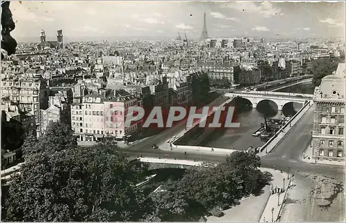 Moderne Karte 12-PARIS. Perspective sur la Seine Tour Eiffel