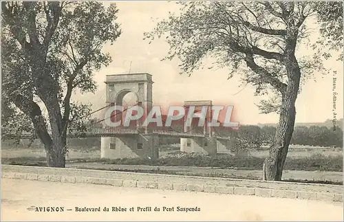 Cartes postales avignon- Boulevard du Rhone et Prefil du Pont Suspendu