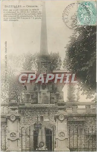Cartes postales BAZEILLES-Ossuaire