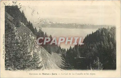 Cartes postales Environ de Morez-Jura-Le Col de la Faucille et les Alpes