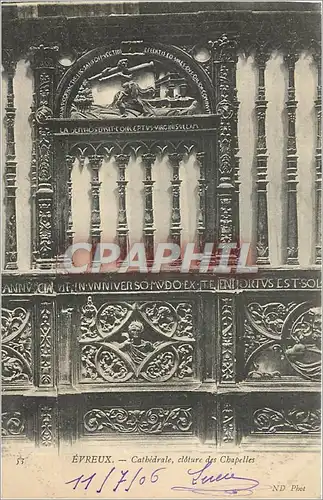 Cartes postales Evreux-Cathedrale  cloture des Chapelles