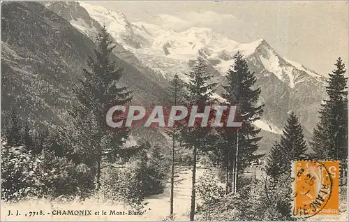 Cartes postales J J 7718 CHAMONIX et le Mont-Blanc