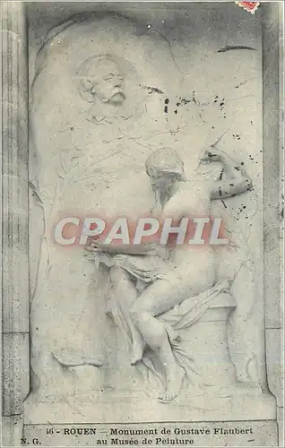 Ansichtskarte AK ROUEN-Monument de Gustave Flaubert au Mus�e de Peinture