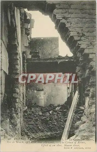 Cartes postales GUERRE EUROPEENNE 1915-1914 Le crime de Reims