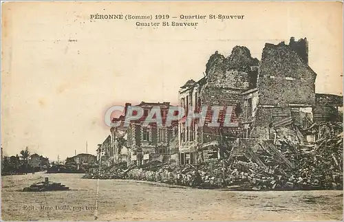 Cartes postales peronne(Somme)1919-Quartier St Sauveur