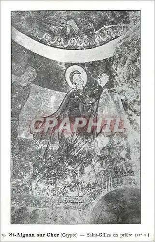 Cartes postales St Aignan sur Cher (Crypte)-Saint Gilles en priere