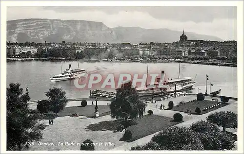 Cartes postales Geneve.L Rade et vue sur la ville