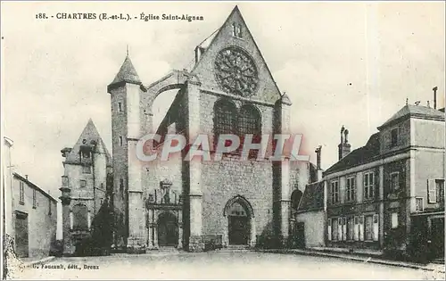 Cartes postales CHARTRES.Eglise Saint-Aigna