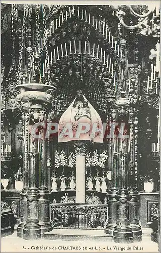 Ansichtskarte AK Cath�drale de CHARTRES (Eet L).La Vierge du Pilier