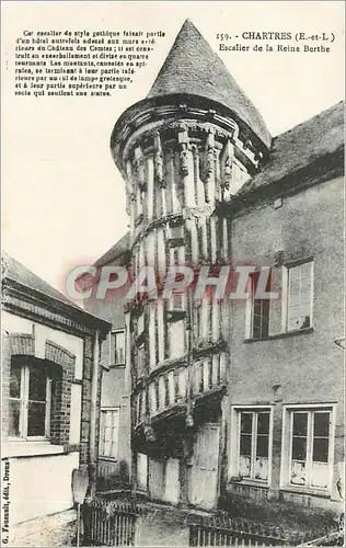 Cartes postales Chartres (E et L) Escalier de la Reine Berthe