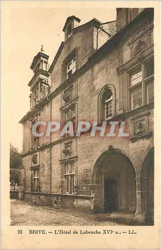 Cartes postales BRIVE -l'Hotel de Labenche XVI s-LL