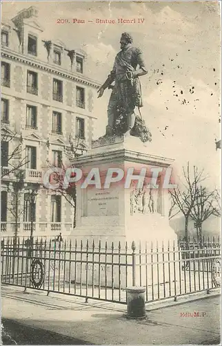 Cartes postales Statue Henri IV Pau