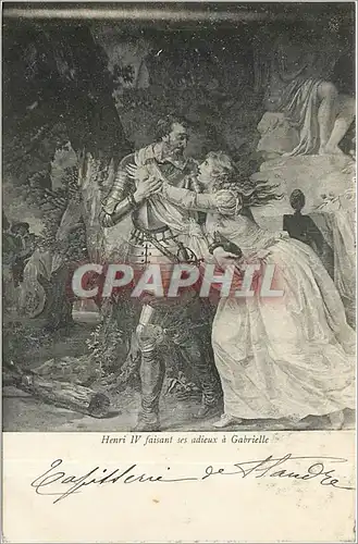 Ansichtskarte AK Henri IV faisant ses adieux � Gabrielle