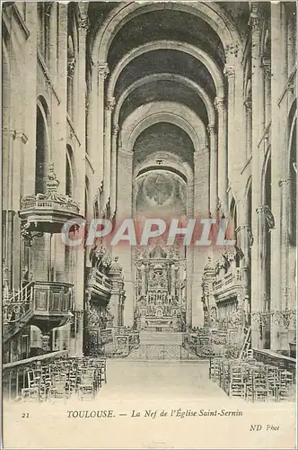 Cartes postales TOULOUSE =La nef de l'Eglise Saint-Sermin