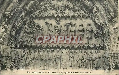 Cartes postales BOURGES-Cathedrale-Tympan du Portail St Etienne