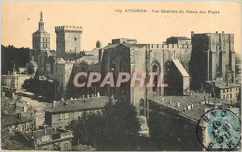 Cartes postales AVIGNON-Vue G�n�rale du Palais des Papes