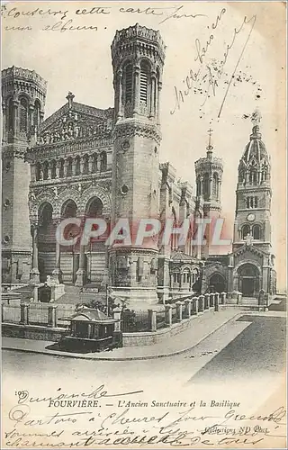 Cartes postales FOURVIERE-L'ancien Sanctueire et la Basilique